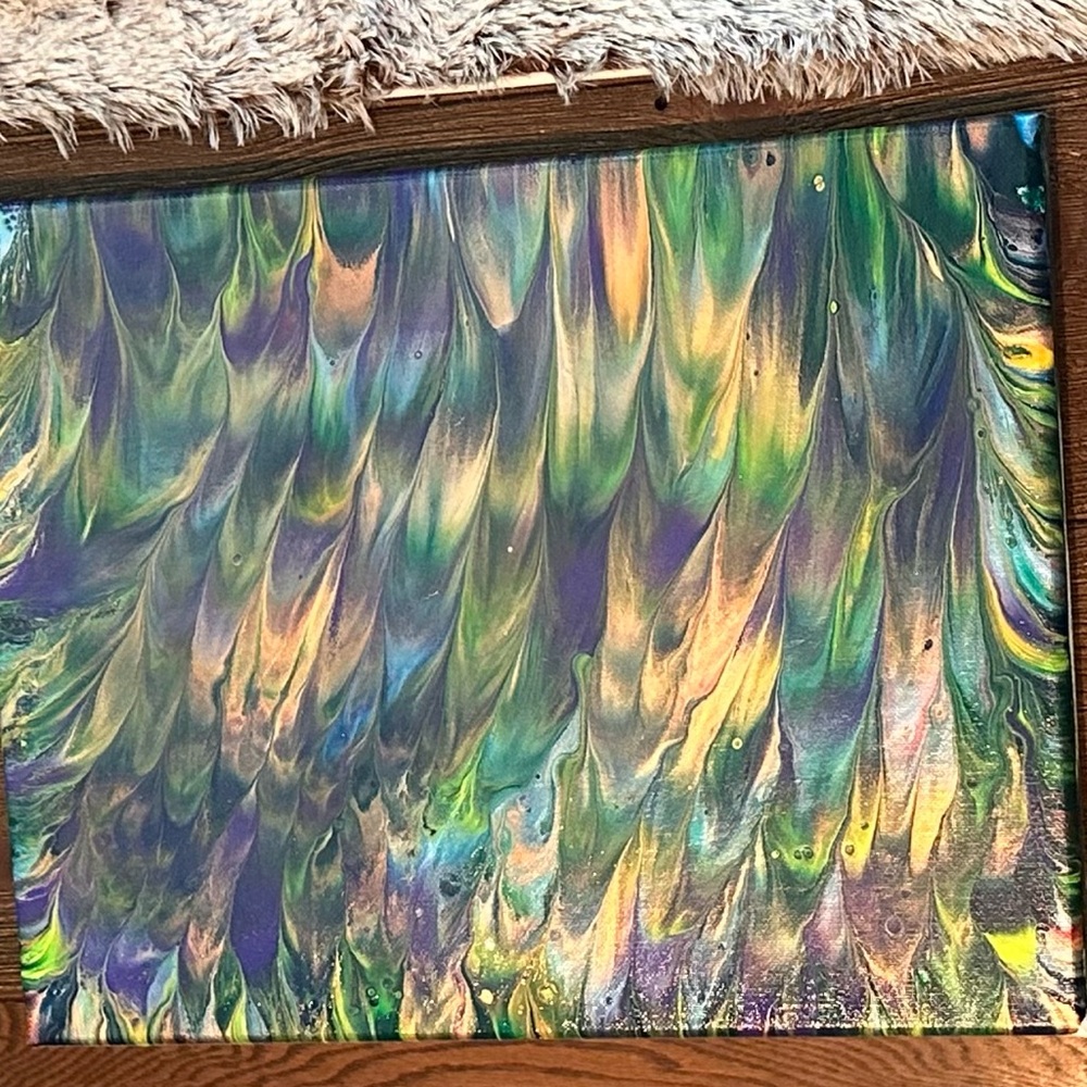 Hand crafted original multicolor acrylic on canvas set of three paintings - Picture 13 of 15